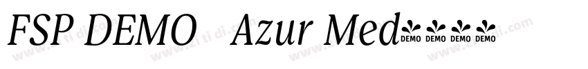 FSP DEMO   Azur Med字体转换